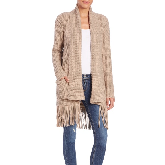 line Sweaters - LINE Knitwear Blaine Fringe Cardigan Sweater S